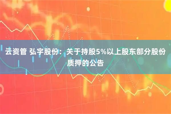 云资管 弘宇股份：关于持股5%以上股东部分股份质押的公告